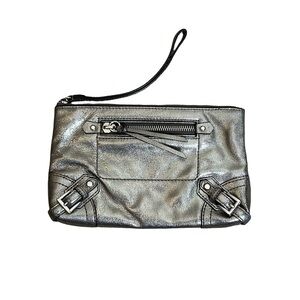 Michael Kors sliver metallic clutch